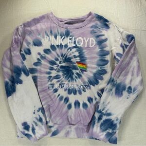 Pink Floyd Tye Dye Pullover Sweatshirt Blue/Purple Women’s Sz M